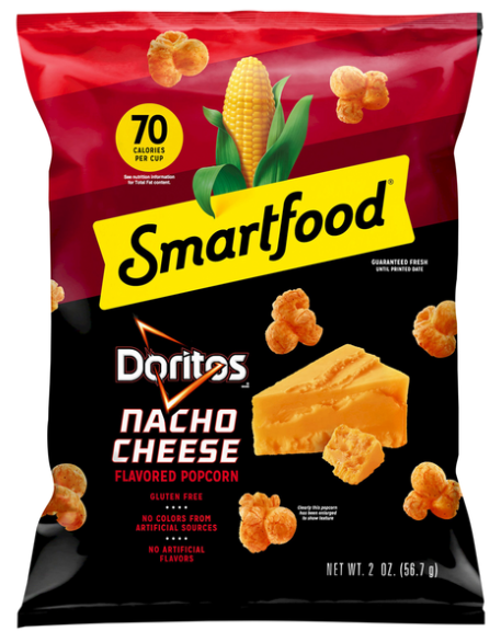 Smartfood Popcorn Dorito Nacho Cheese 1.625oz 24ct